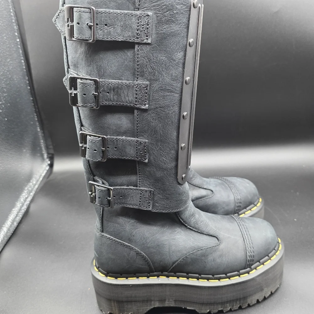 Dr. Martens Jadon Max Boot Hi Buckle Platforms